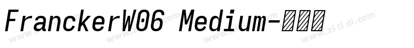 FranckerW06 Medium字体转换